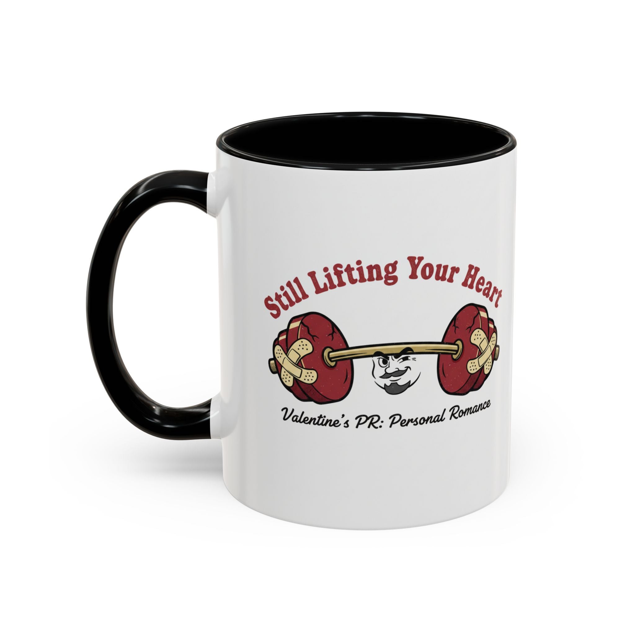Coffee Mug - "Steal My Heart" Guitar & Heart Design Accent Ceramic Mug (11oz)