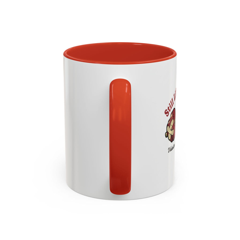 Coffee Mug - "Steal My Heart" Guitar & Heart Design Accent Ceramic Mug (11oz)