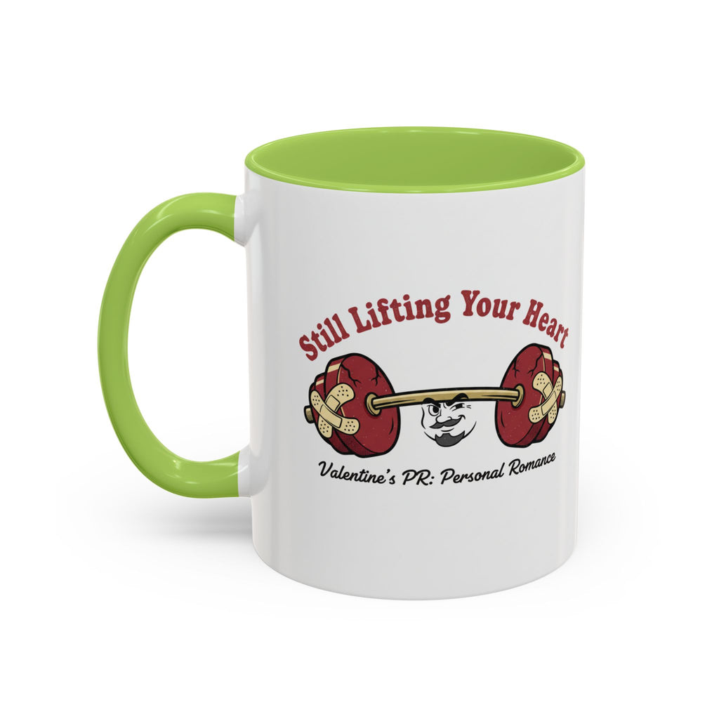 Coffee Mug - "Steal My Heart" Guitar & Heart Design Accent Ceramic Mug (11oz)