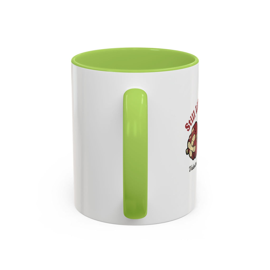 Coffee Mug - "Steal My Heart" Guitar & Heart Design Accent Ceramic Mug (11oz)