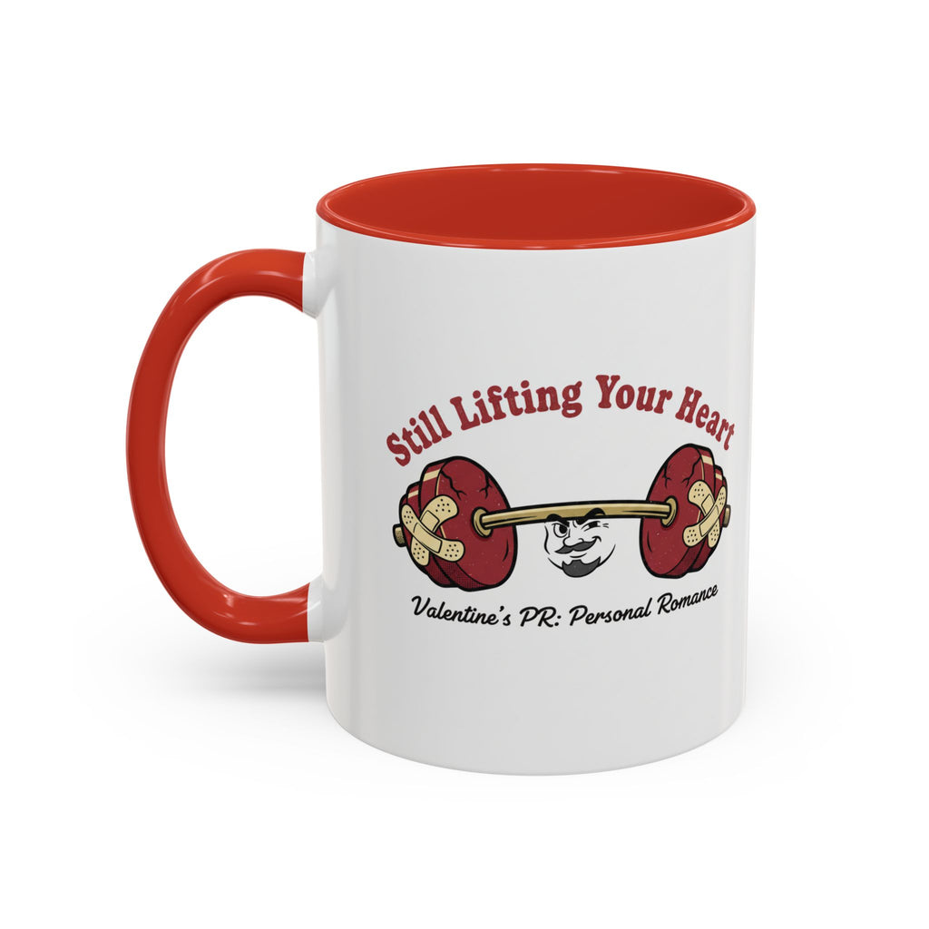Coffee Mug - "Steal My Heart" Guitar & Heart Design Accent Ceramic Mug (11oz)